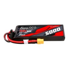 Gens ace G-Tech 5000mAh 7.4V 60C 2S1P Lipo PC medžiagos dėklas su XT60 kištuku