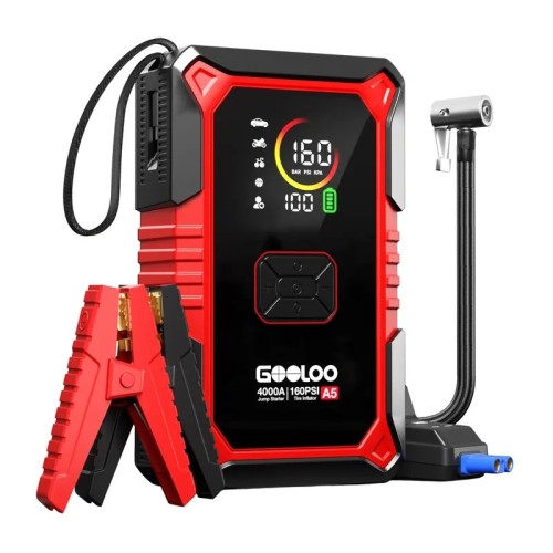 GOOLOO A5 2 viename užvedimo įrenginys su kompresoriumi GOOLOO A5 2 viename užvedimo įrenginys su kompresoriumi
