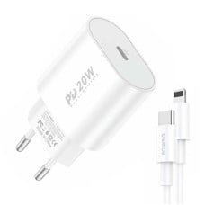 Greitas įkroviklis Foneng 1x USB PD 3.0 EU39 + USB C - Lightning