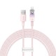 Fast Charging cable Baseus USB-A to Lightning  Explorer Series 2m, 2.4A (pink)