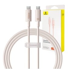 Fast Charging cable Baseus USB-C to USB-C Habitat Series 1m 100W (pink)