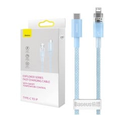 Fast Charging cable Baseus USB-C to Lightning  Explorer Series 2m, 20W (blue)