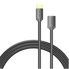 HDMI-A kištukas su HDMI-A moterimi 4K HD PVC kabelis 5 m ventiliacijos AHCBJ (juodas)