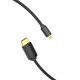 HDMI-D kištukas su HDMI-A kištukas 4K HD kabelis 1.5 m ventiliacijos AGIBG (juodas)