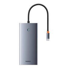 Hub 13in1 Baseus PortalJoy USB-C prie HDMI+DP+VGA+C+USB+PD+RJ45+SD/TF+3.5 mm (pilka)