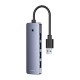 Hub 4in1 Baseus UltraJoy Lite 15cm USB-A to 4x USB 3.0 + USB-C 5V (grey) Hub 4in1 Baseus UltraJoy Lite 15cm USB-A to 4x USB 3.0 + USB-C 5V (grey)