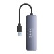 Hub 4in1 Baseus UltraJoy Lite 15cm USB-A to 4x USB 3.0 + USB-C 5V (grey) Hub 4in1 Baseus UltraJoy Lite 15cm USB-A to 4x USB 3.0 + USB-C 5V (grey)