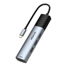 HUB 5in1 MOKiN USB-C PD 3.0 100W (silver)
