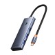 Hub 7in1 Baseus UltraJoy, USB-C – HDMI, 3xUSB 3.0, PD, SD/TF (pilka)