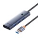Hub Baseus UltraJoy Series Lite 4-Port 50cm (USB į USB3.0*4+Type-C5V) (szary)