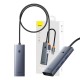 Hub Baseus UltraJoy Series Lite 4-Port 50cm (USB į USB3.0*4+Type-C5V) (szary)