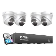 IP kamera ZOSI C225 4 vnt WiFi 5MP + NVR 8ch + 2TB HDD