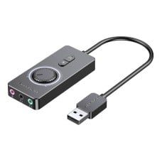 Išorinė USB 2.0 garso plokštė Vention CDRBF 1m (juoda)