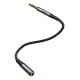 Joyroom SY-A09 AUX extension cable 3.5mm mini jack female to 3.5mm mini jack male, braided, 1.2m (black)