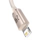 Kabel USB do iP Baseus Crystal Shine, 2.4A, 2m (žemas)