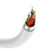 Vipfan L10 Lightning to Lightning + mini jack 3.5mm AUX laidas, 10cm - baltas 