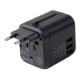 Kelioninis sieninis įkroviklis Choetech PD5008, 3xUSB-A, 1xUSB-C, GaN, 30W (juodas)
