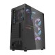 Kompiuterio dėklas Darkflash DK352 MESH + 4 aRGB ventiliatoriai (juodi)