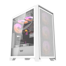 Kompiuterio dėklas Darkflash DRX70 MESH + 4 RGB ventiliatoriai (balti)