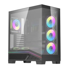 Kompiuterio korpusas DarkFlash K430 + 6 ventiliatoriai (juodas)