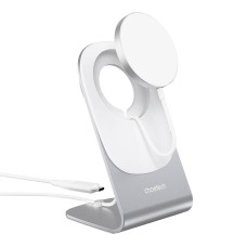 Choetech T518-F+H046 wireless charger with handle, 15W (white)