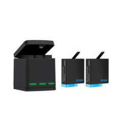 Telesin 3-Slot Charger Box for GoPro Hero 8 + 2 Batteries GP-BNC-801