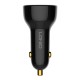 LDNIO C101 Car Charger, USB + USB-C, 100W + USB to Lightning Cable (Black)