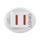 LDNIO C511Q 2USB automobilinis įkroviklis + USB-C laidas