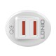 LDNIO C511Q 2USB automobilinis pakrovėjas + Lightning laidas