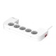 LDNIO SN5311 5AC(EU/US) 3USB 2M strip with cable organizer