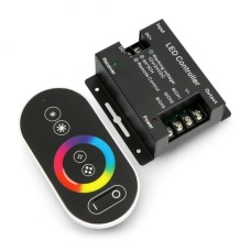 LED RGB juostos valdiklis su RF jutikliniu nuotolinio valdymo pultu