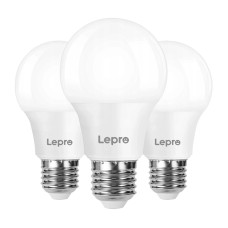 LEPRO 100089-WW-EU-3 LED Bulb, E27, A60, 8.5W (60W), 806 lm, 2700K (warm white), 180°, 3-pack