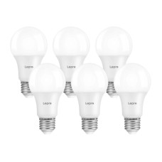 LEPRO 100092-WW-EU-6 A60 E27 7W 800 lm 2700 K reguliuojamo ryškumo LED lemputė, E klasė, 6 vnt, pakuotėje