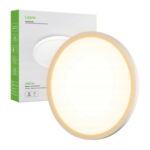 LEPRO 1500039-WW-EU 24W 2400 lm lubinis šviestuvas LEPRO 1500039-WW-EU 24W 2400 lm lubinis šviestuvas