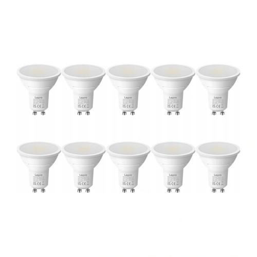 LEPRO 200081-DW-EU-10 GU10 LED lemputė, 4.5 W, 345 lm, 6500 K, 100°, 10 vnt. LEPRO 200081-DW-EU-10 GU10 LED lemputė, 4.5 W, 345 lm, 6500 K, 100°, 10 vnt.
