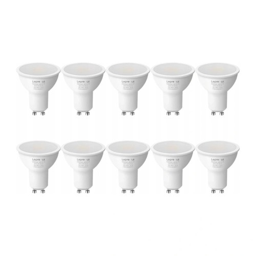 LEPRO 200081-WW-EU-10 GU10 LED lemputė, 4.5 W (50 W), 345 lm, 2700 K, 100°, 10 vnt. LEPRO 200081-WW-EU-10 GU10 LED lemputė, 4.5 W (50 W), 345 lm, 2700 K, 100°, 10 vnt.