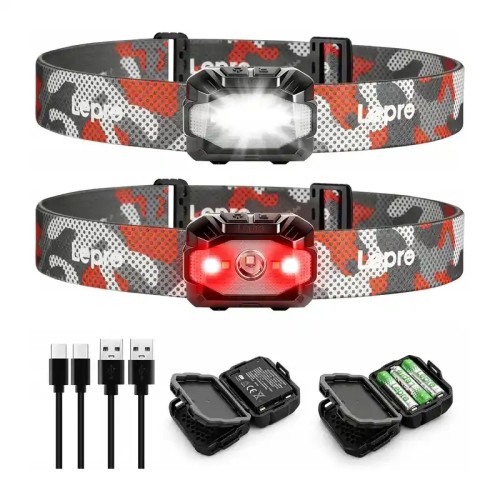 LEPRO 320023-2 USB Headlamp, 2-Pack LEPRO 320023-2 USB Headlamp, 2-Pack