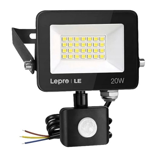 LEPRO 340013-DW-EU 20W 2000 lm 5000 K IP65 LED Floodlight with Motion Sensor LEPRO 340013-DW-EU 20W 2000 lm 5000 K IP65 LED Floodlight with Motion Sensor