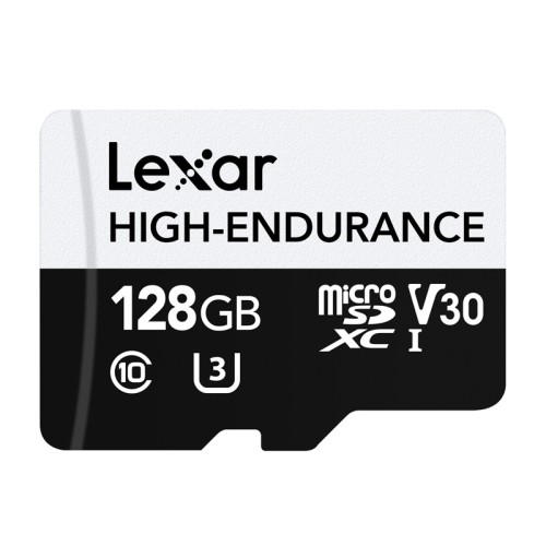 Lexar High-Endurance microSDHC/microSDXC 128 GB atminties kortelė Lexar High-Endurance microSDHC/microSDXC 128 GB atminties kortelė