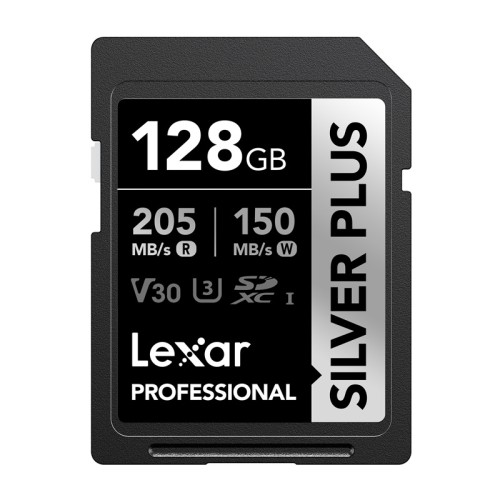 Lexar Professional SILVER PLUS SDXC 128GB atminties kortelė Lexar Professional SILVER PLUS SDXC 128GB atminties kortelė