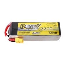 Lipo Tattu R-Line 22.2V 2200mAh 6S 95C battery with XT60 connector