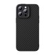 Magnetic Case Baseus Sintetinio pluošto serija, skirta iPhone 14 Pro (juodas)+ grūdintas stiklas + valymo rinkinys