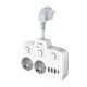 Ilgintuvas su 2 AC lizdais 3x USB USB-C LDNIO 2500W - baltas
