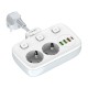 Ilgintuvas su 2 AC lizdais 3x USB USB-C LDNIO 2500W - baltas