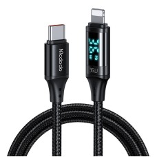 Mcdodo CA-1030 USB-C prie Lightning laidas, 36 W, 1.2 m (juodas)