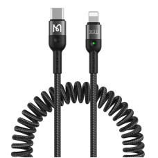 Mcdodo CA-1960 USB-C su Lightning spyruokliniu kabeliu, 36 W, 1.8 m (juodas)