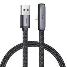 Mcdodo CA-2791 USB ir žaibo kampo kabelis, 1.8 m (juodas)