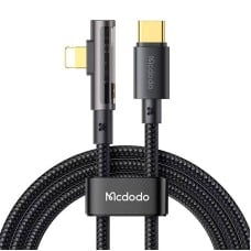 McDodo CA-3390 36W 1.2m USB-C to Lightning angle cable (black)