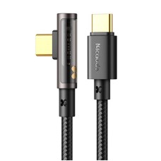 Mcdodo CA-3401 USB į USB-C Prism 90 laipsnių kabelis, 100 W, 1.8 m (juodas)