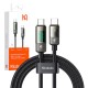 Mcdodo CA-3610 USB-C į USB-C laidas, automatinis išjungimas, PD 100 W, 1.2 m (juodas)